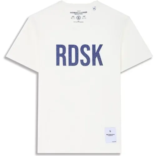 Bedrucktes Logo T-Shirt - Weiß , Herren, Größe: L - Redskins - Modalova