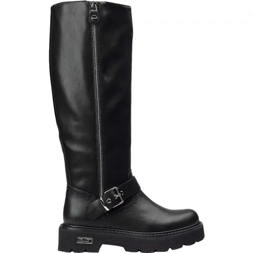 Schwarze Leder-Bikerstiefel Cult - Cult - Modalova