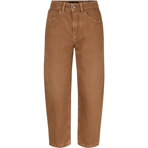 Braune Jeans mit lockerer Passform und O-Line Silhouette , Damen, Größe: W25 L32 - drykorn - Modalova