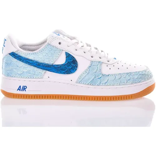 Handmade Blue White Sneakers , male, Sizes: 10 1/2 UK, 11 1/2 UK, 2 UK, 11 UK, 5 UK, 2 1/2 UK, 4 1/2 UK, 9 UK, 1 1/2 UK, 10 UK, 4 UK, 3 1/2 UK - Nike - Modalova