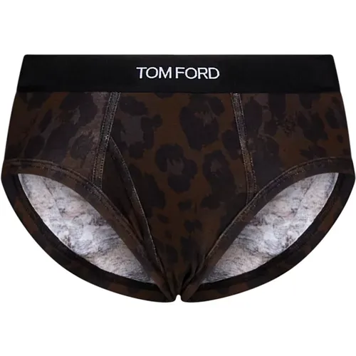 Bottoms, male, , Size: 2XL Stylish Leopard Print Underwear - Tom Ford - Modalova