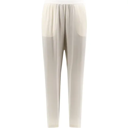 Trousers with Elastic Waistband , female, Sizes: L, S, XS, M - Semicouture - Modalova
