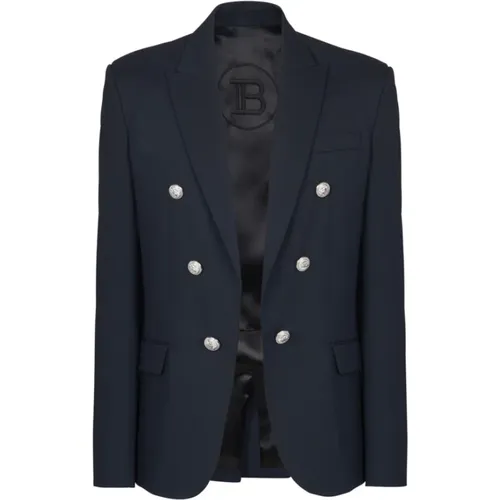 Blazers, male, , Size: M 6-Button Jacket - Balmain - Modalova