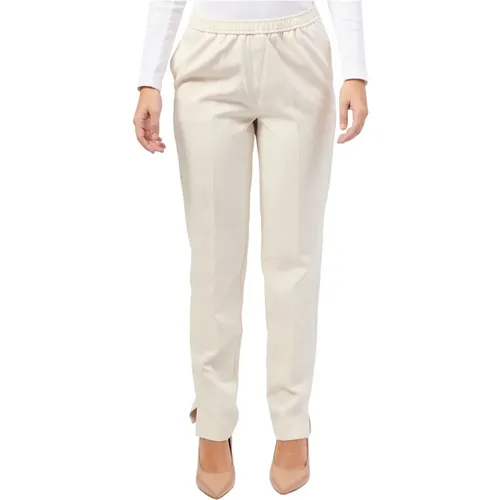 Weiße Twill Stretch Jogger Hose , Damen, Größe: L - Guess - Modalova