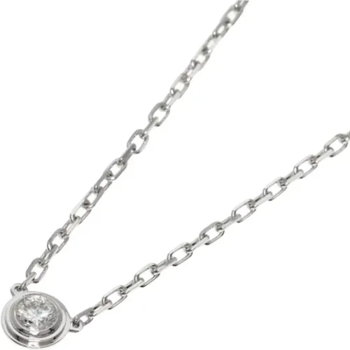 Pre-owned Jewellery, female, , Size: ONE SIZE Pre-owned White Gold necklaces - Cartier Vintage - Modalova