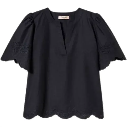 Women`s Clothing Shirts Nero Ss23 , female, Sizes: M, S - Twinset - Modalova