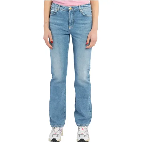 Roxanne Regular Fit High Waist Jeans - pinko - Modalova