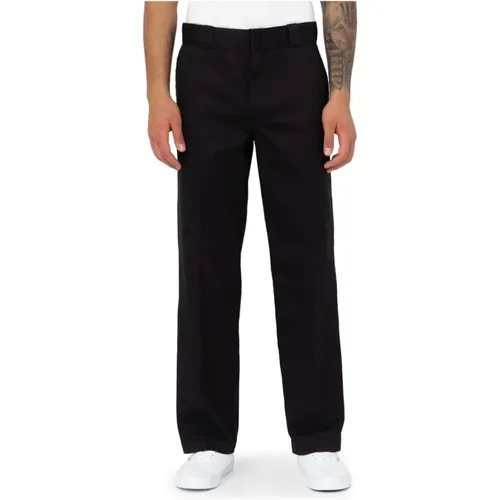 Straight Trousers, male, , Size: W26 L28 Zip Fastening Trousers - Dickies - Modalova