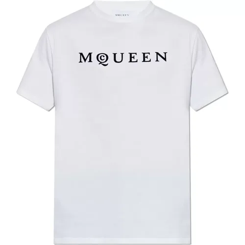 T-Shirts, male, , Size: 2XL T-shirt with logo - alexander mcqueen - Modalova