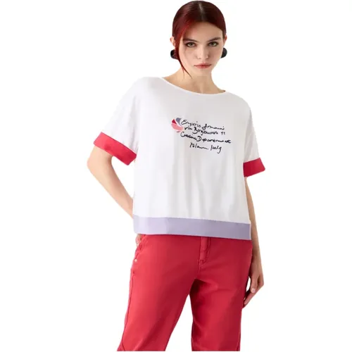 T-Shirt , female, Sizes: M, S - Emporio Armani - Modalova