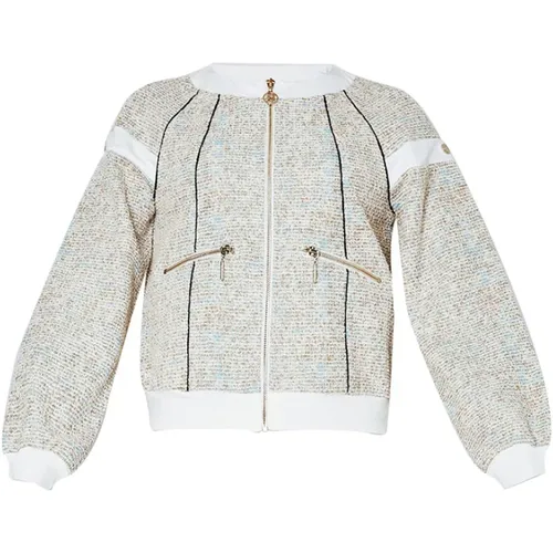 Ivory Sophisticated Jacket , Damen, Größe: M - Liu Jo - Modalova