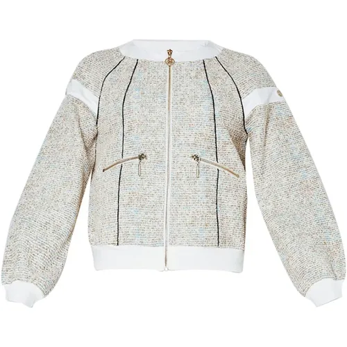 Ivory Sophisticated Jacket , Damen, Größe: S - Liu Jo - Modalova