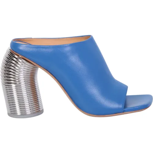 Blau/Silber Spring-Heeled Sandal Mules - Off White - Modalova