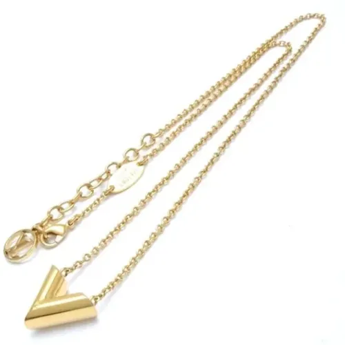 Pre-owned Metal necklaces , female, Sizes: ONE SIZE - Louis Vuitton Vintage - Modalova