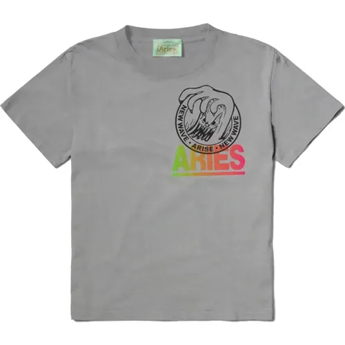 Wellenmuster Baumwoll-T-Shirt Aries - Aries - Modalova