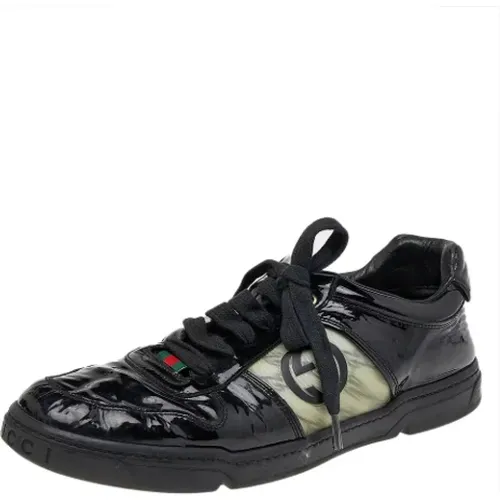 Pre-owned Leather sneakers , female, Sizes: 10 1/2 UK - Gucci Vintage - Modalova