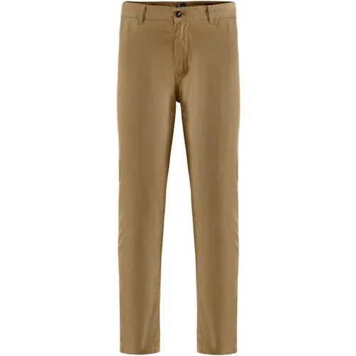 Chinos, male, , Size: W30 Slim Fit Cotton Linen Chino Pants - BomBoogie - Modalova