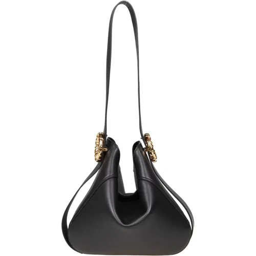 Leather Hobo Shoulder Bag , female, Sizes: ONE SIZE - Lanvin - Modalova