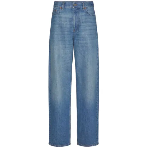 High-waisted Loose-fit Denim Jeans , female, Sizes: W26 - Valentino Garavani - Modalova