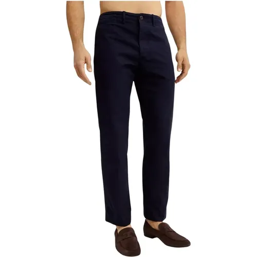 Chinos, male, , Size: W36 Navy Chino Pants - Fay - Modalova