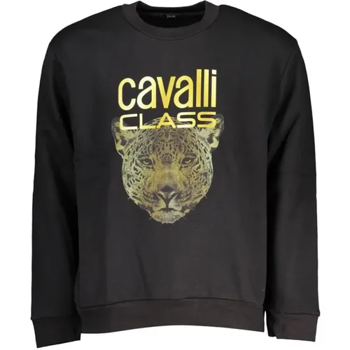 Sweatshirts, male, , Size: S Chic Fleece Sweatshirt in - Cavalli Class - Modalova