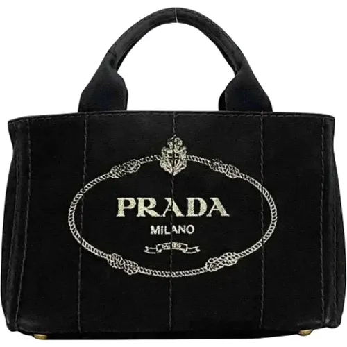 Pre-owned Tote Bags, female, , Size: ONE SIZE Pre-owned Canvas prada-bags - Prada Vintage - Modalova