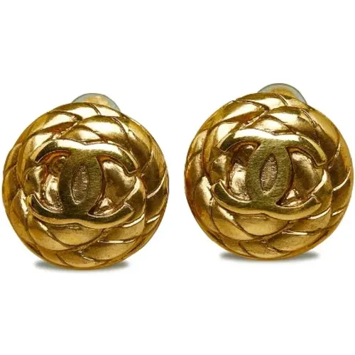 Pre-owned Jewellery, female, , Size: ONE SIZE Pre-owned Metal earrings - Chanel Vintage - Modalova