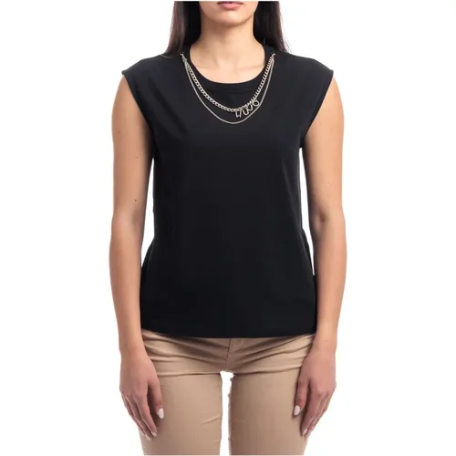 Stylish T-shirt with applications , female, Sizes: XL - Liu Jo - Modalova