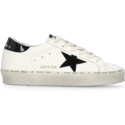 Weiße Ledersneakers mit Iconic Star , Damen, Größe: 37 EU - Golden Goose - Modalova