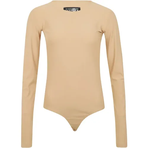 Body, female, , Size: S Long Sleeve Graphic Top - MM6 Maison Margiela - Modalova