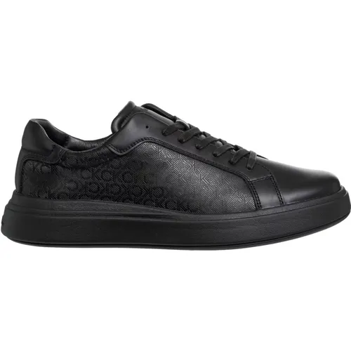 Logo Pattern Lace-Up Sneakers , male, Sizes: 9 UK, 10 UK, 7 UK, 6 UK, 8 UK, 11 UK - Calvin Klein - Modalova