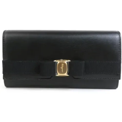 Pre-owned Wallets, female, , Size: ONE SIZE Pre-owned Leather wallets - Salvatore Ferragamo Pre-owned - Modalova