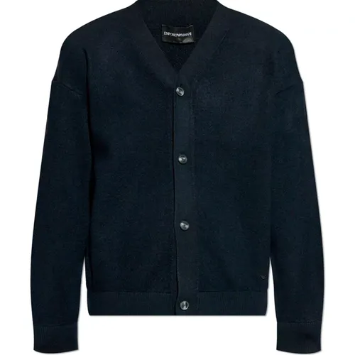 Geknöpfter Cardigan , Herren, Größe: L - Emporio Armani - Modalova