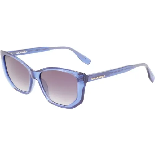 Blaue Injizierte Sonnenbrille für Frauen - Karl Lagerfeld - Modalova