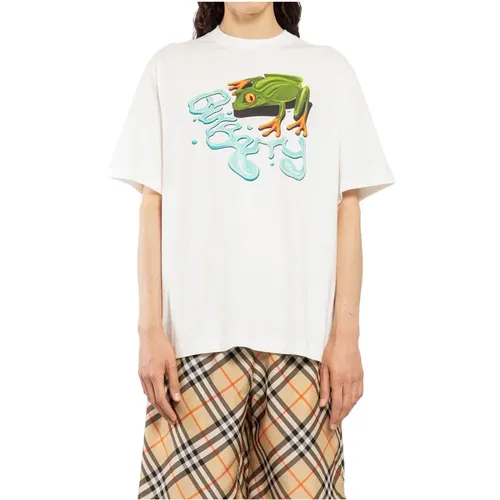 Frosch Grafik Baumwoll Jersey T-Shirt - Burberry - Modalova