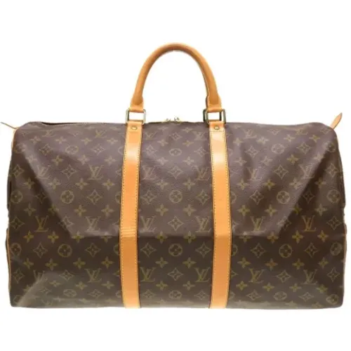 Pre-owned Weekend Bags, female, , Size: ONE SIZE Pre-owned Canvas handbags - Louis Vuitton Vintage - Modalova