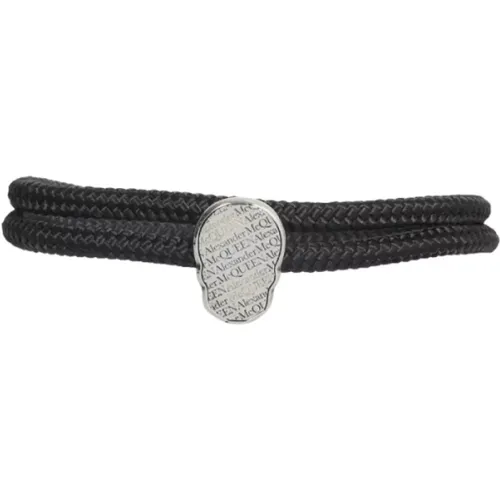 Double Round Bracelet With Skull TAG , male, Sizes: ONE SIZE - alexander mcqueen - Modalova