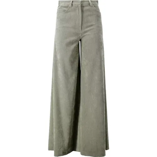 Velvet Wide Leg Trousers , female, Sizes: XS - D.Exterior - Modalova