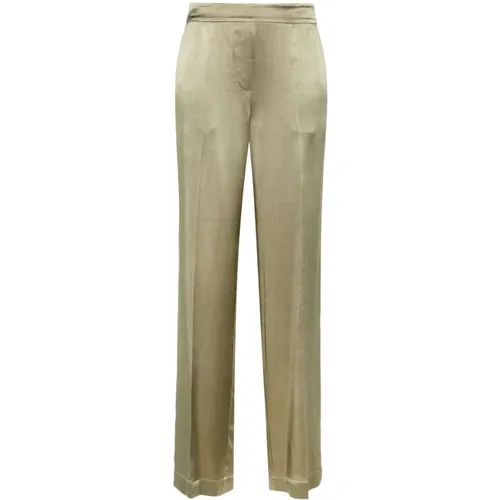 Silk Trousers in Olive , female, Sizes: L, M, S - joseph - Modalova