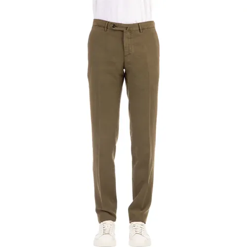 Cotton-Linen Trousers , male, Sizes: S - PT Torino - Modalova