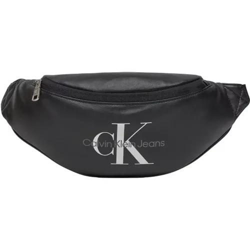 Stilvolle Schwarze Reißverschlusstasche für Männer - Calvin Klein Jeans - Modalova