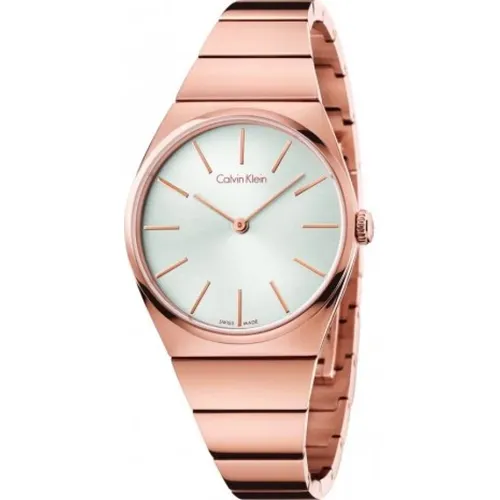 Rose Gold Quartz Watch with White Dial - K6C2X646 Supreme , female, Sizes: ONE SIZE - Calvin Klein - Modalova