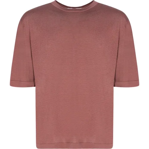 Braunes Casual T-Shirt , Herren, Größe: L - Lardini - Modalova