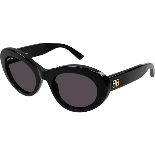 Grey Sunglasses , female, Sizes: 55 MM - Balenciaga - Modalova