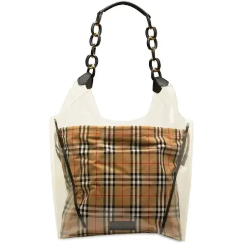 Pre-owned Tote Bags, female, , Size: ONE SIZE Pre-owned Canvas shoulder-bags - Burberry Vintage - Modalova