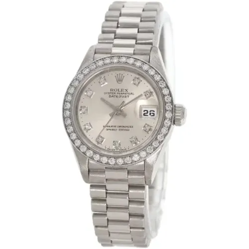 Pre-owned Platinum watches , female, Sizes: ONE SIZE - Rolex Vintage - Modalova