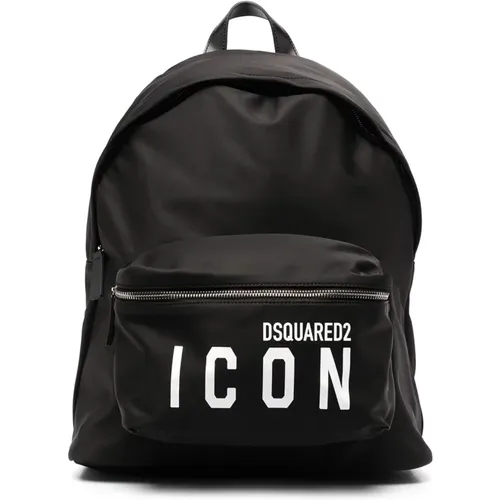 Backpacks, unisex, , Size: ONE SIZE Icon zipped backpack - Dsquared2 - Modalova