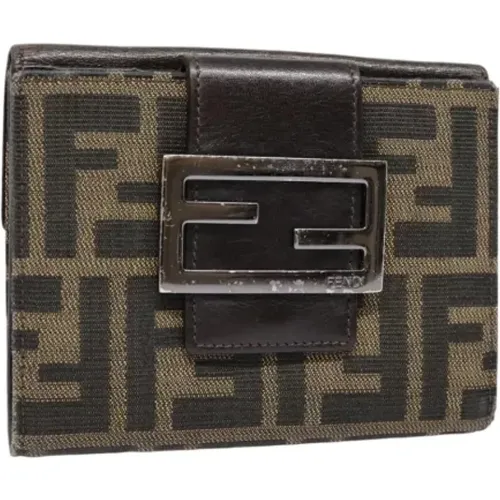 Pre-owned Wallets, female, , Size: ONE SIZE Pre-owned Canvas wallets - Fendi Vintage - Modalova