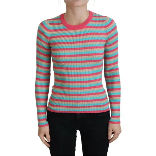 Round-Neck Strickwaren , Damen, Größe: 3XS - Dolce & Gabbana - Modalova