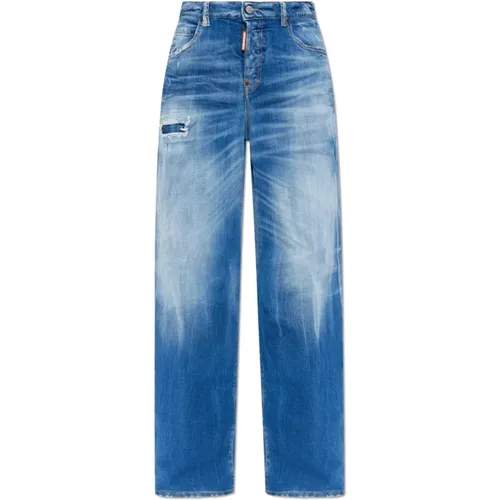 Loose-fit Jeans, female, , Size: 3XS Traveller Jeans - Dsquared2 - Modalova